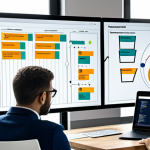 **

A diverse team collaboratively analyzing a SWOT analysis diagram projected onto a large screen in a modern office. The diagram has sections for Strengths, Weaknesses, Opportunities, and Threats, each filled with sticky notes and data visualizations. Include laptops, coffee cups, and engaged expressions to convey a sense of strategic planning and teamwork.

**