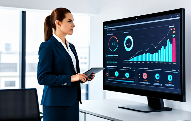 경쟁 분석 프레임워크와 기술 혁신의 연계성 - AI-Powered Competitive Intelligence Dashboard**

"A modern, brightly lit office. A businesswoman in ...