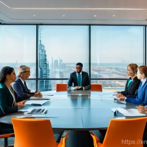 Home 25 경쟁 분석 프레임워크와 전략적 제휴 - **Image Prompt: Global Market Expansion Through Collaboration**
"A diverse team of professionals...