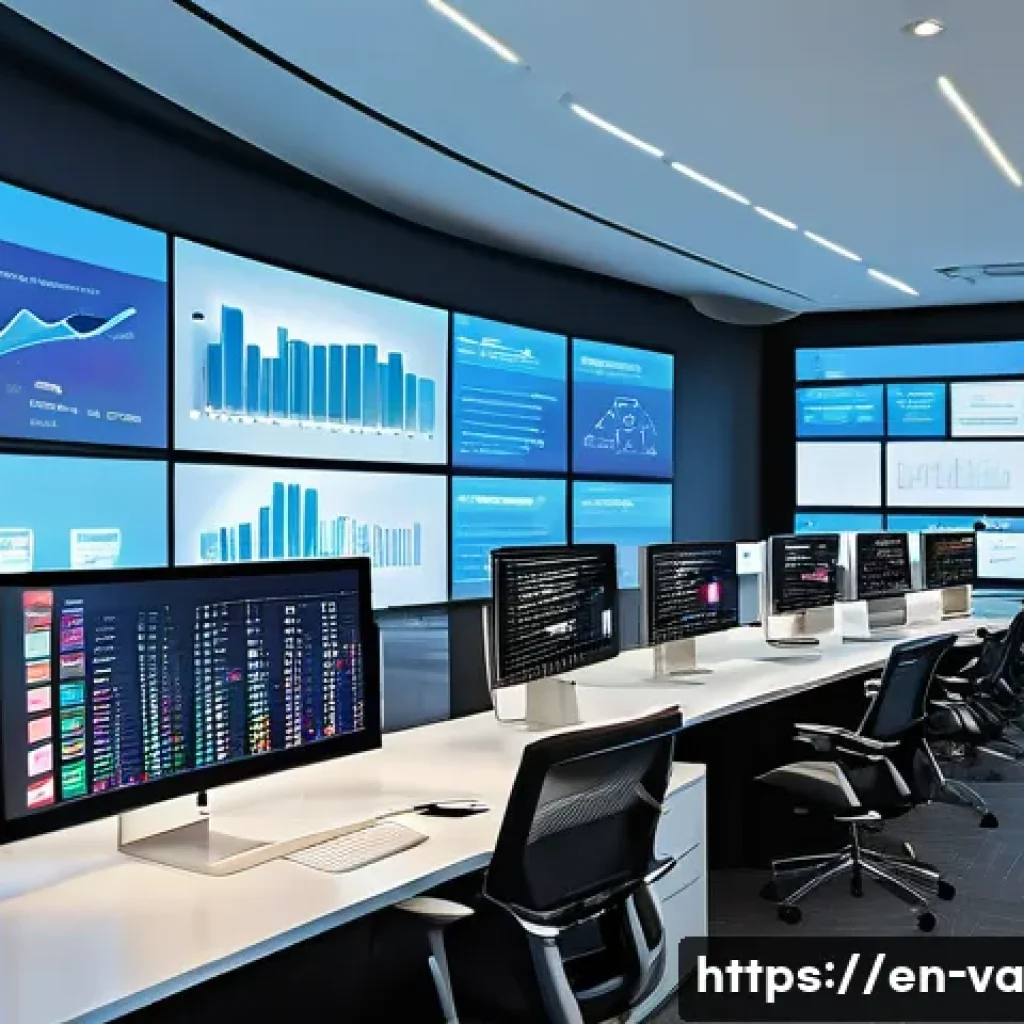 경쟁 분석 프레임워크의 실시간 데이터 활용 - A modern marketing command center with large digital screens displaying real-time customer behavior ...